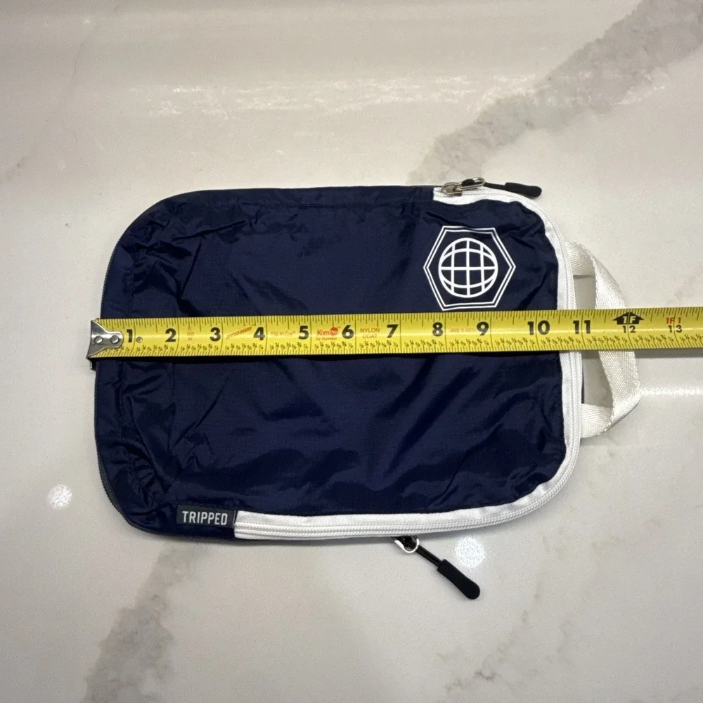 Tripped Travel Gear Packing Cubes – Set of 6 – Luggage Organizers – Blue/White
